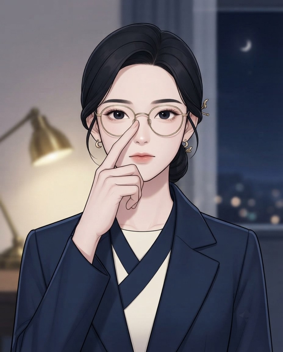안경을 올리며 판정하는 운비